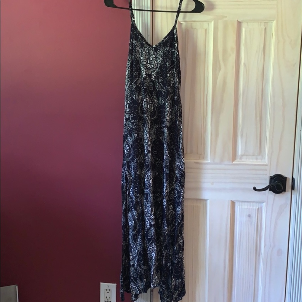 Navy blue maxi-dress
